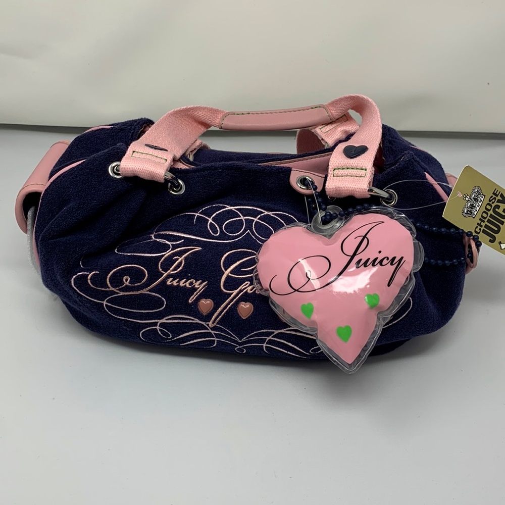 Juicy Couture Yacht 429 Navy and Pink Satchel